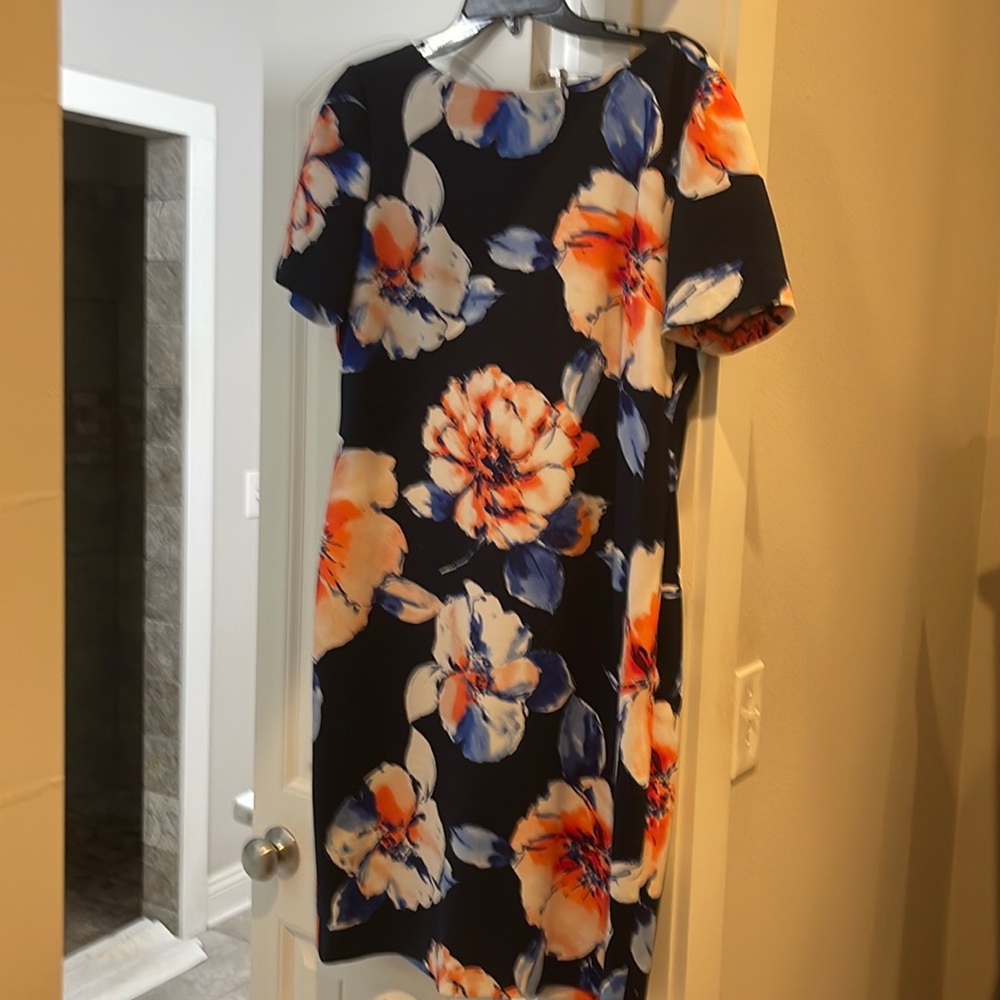 Tahiti floral watercolor print dress